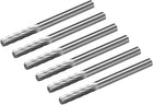 Tungstenkarbid Drehfräser 1/8" Schraubstock, Einzelschnitt Oberer Flacher Zylinderform Drehfräser Werkzeug 3mm Durchmesser, für Bohrer Fräser Legierung Stahl Hartmetall Gravur Polieren, 6Stück