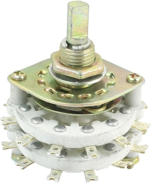 KCZ45 4P5T Double Decks 24Pins Band Channel Rotary Switch Selector