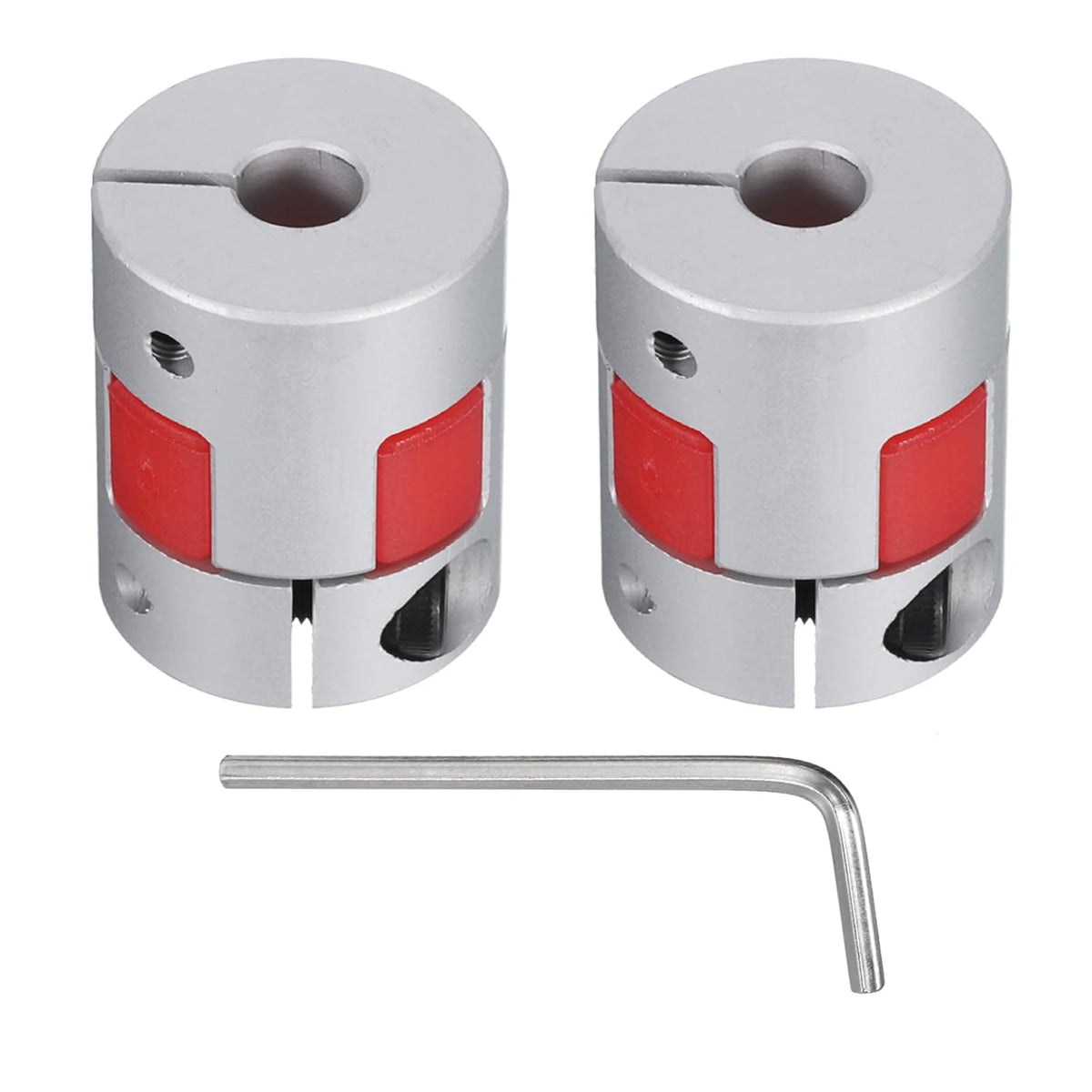 Aluminum Plum Shaft Coupling 6mm to 6mm Bore L25xD20 Flexible Coupler for 3D Printer CNC Machine and Servo Stepped Motor Pack of 2