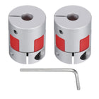Aluminum Plum Shaft Coupling 6mm to 6mm Bore L25xD20 Flexible Coupler for 3D Printer CNC Machine and Servo Stepped Motor Pack of 2