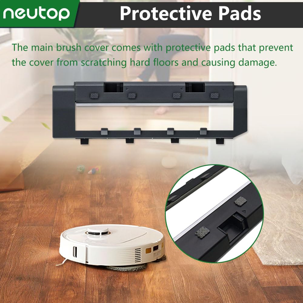 Cubiertas de cepillo compatibles con Roborock Qrevo S Pro Plus QV35A, 2-Pack