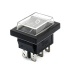 a14060400ux0364 DPDT 6Pin 2-Position Rocker Switch w Waterproof Cover, AC250V 16 Amp, 125V 20 Amp