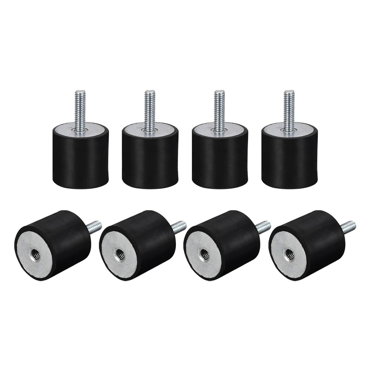 Rubber Mounts 12pcs M5 Male/Female Vibration Isolator Shock Absorber, for Garage Motor Air Compressor Car Boat Bobbins, D20mmxH15mm