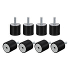 Rubber Mounts 12pcs M5 Male/Female Vibration Isolator Shock Absorber, for Garage Motor Air Compressor Car Boat Bobbins, D20mmxH15mm