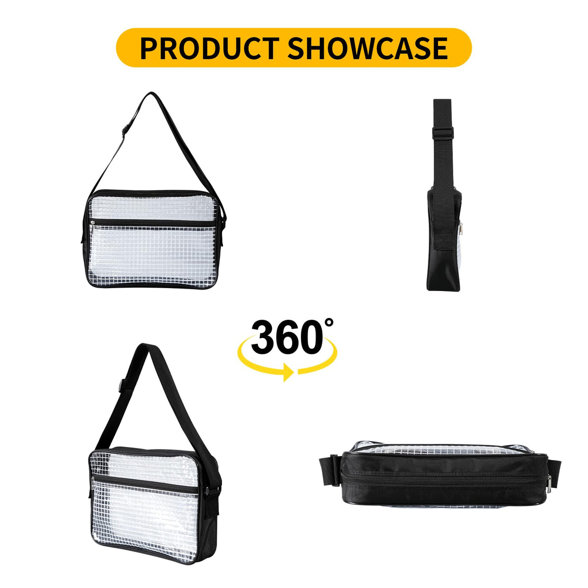 LinkMejor 15.7 Inch Cleanroom Engineer Tool Bag,Transparent & Anti-static