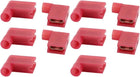 10Pcs Flag Crimp Terminals Female Nylon Fully Insulated Wire Connectors Red
