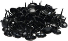 Metal Home Table Round Hat Thumb Tack Nail Push Pin 11 x 13mm 100pcs Black