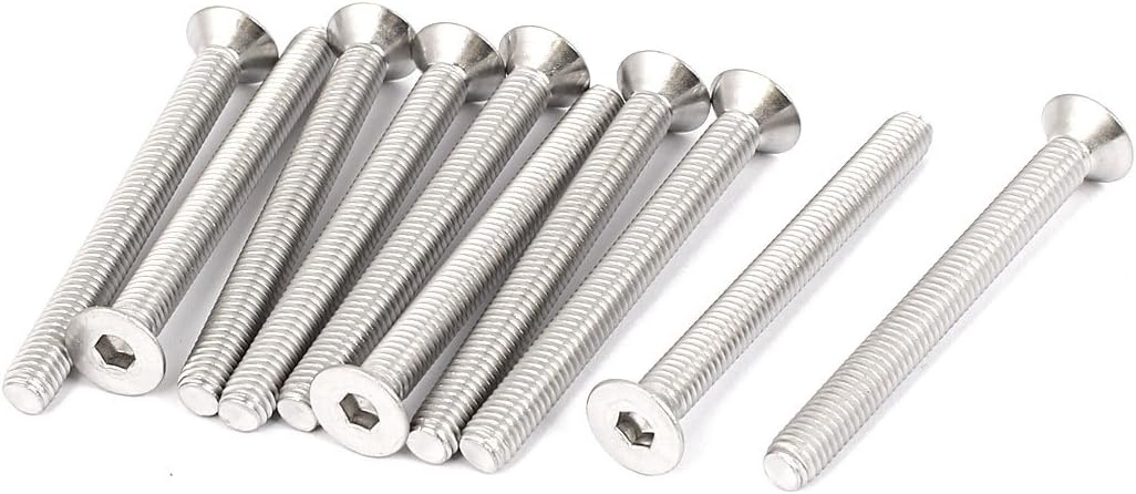 M6x60mm Hex Socket Flat Head Countersunk Bolts Screw 10pcs
