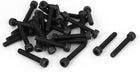 35mm Length M5 x 30mm Thread Hex Socket Head Cap Screws Bolts Black 30 Pcs