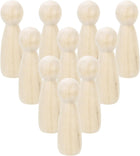 20 Pcs Wood Peg Dolls 4.72 Inch Female Unfinished Dolls Bodies Natural Wooden Figures Decorative Peg People for Painting, DIY Arts, Crafts and Graffiti