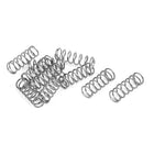 Compression Spring,304 Stainless Steel,5mm OD,0.5mm Wire Size,15mm Free Length,Silver Tone,10Pcs