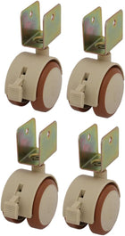 4pcs 1.8-inch Dia Wheel 20mm U Bracket Swivel Brake Caster