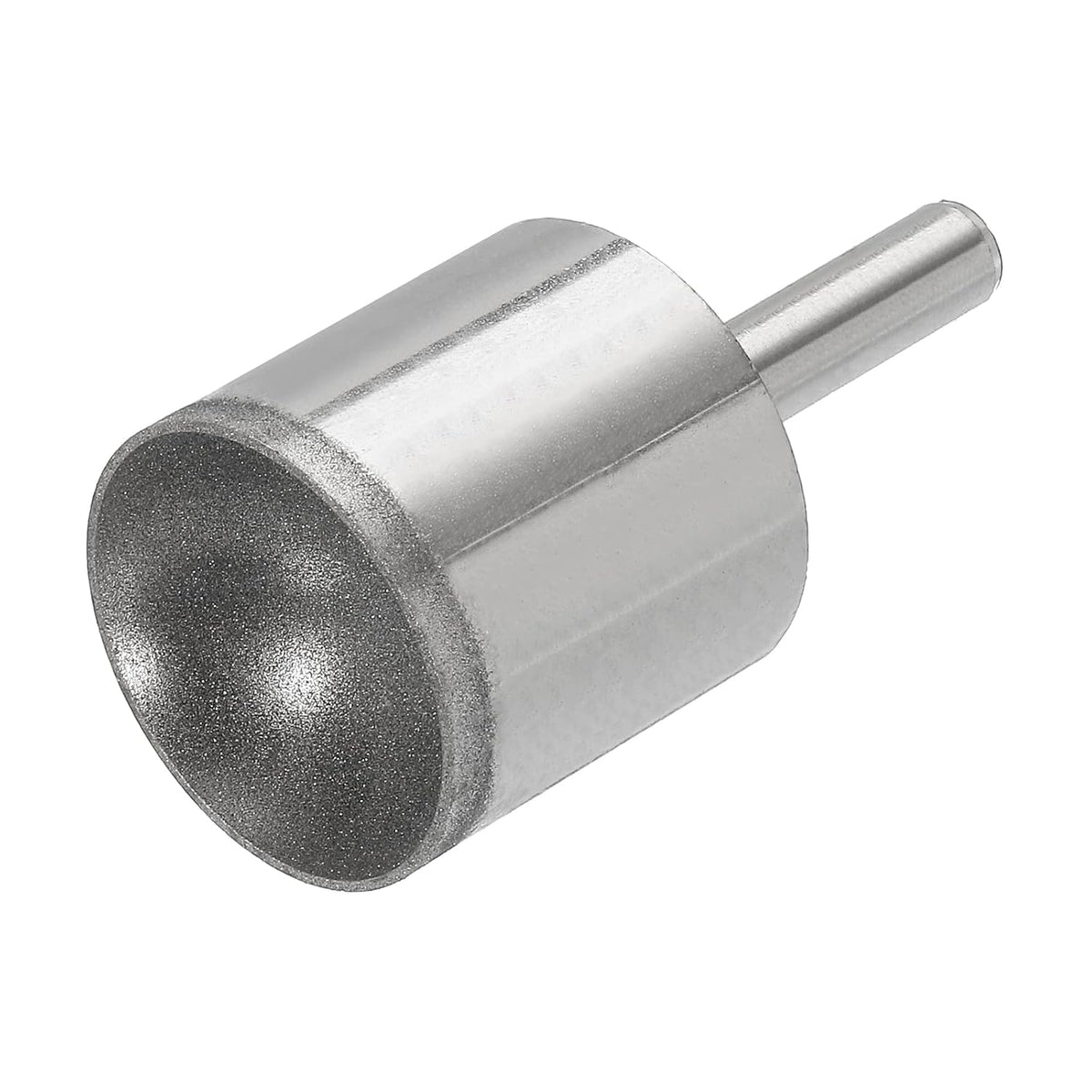 Diamond Grinding Mounted Point, 25mm 600 Fine Grits Spherical Concave Head Bead Coarse Grinding Bit for Jade Amber Stone Beeswax Glass