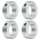 4pcs Set Screw Collars 1-1/4" Bore, Aluminum Shaft Collars, 2" OD and 11/16" Thickness, Set Screw Clamp Collar, Stop Collar for Linear Rod Shaft Guide