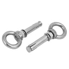 M10x80mm Wall 304 Stainless Steel Expansion Screws Closed Hook Shield Bolts 2pcs