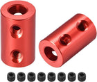 6mm to 6mm Bore Rigid Coupling Set Screw L20XD12 Aluminum Alloy,Shaft Coupler Connector for RC Airplane Boat, Motor Accessories,Red,2pcs