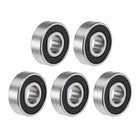 6201-2RS Deep Groove Ball Bearing 12x32x10mm Double Sealed ABEC-3 Bearings 5-Pack