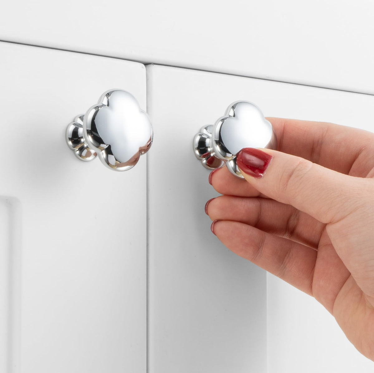 LinkMejor Round Polished Chrome Cabinet Knobs 1-1/4 Inch 10 Pack K2502