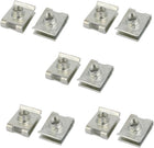 Fit M6 Screw Manganese U Clip Nut Silver Tone 19mm x 14mm 10pcs