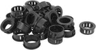 30pcs 25mm Mounted Dia Snap in Cable Bushing Grommet Protector Black