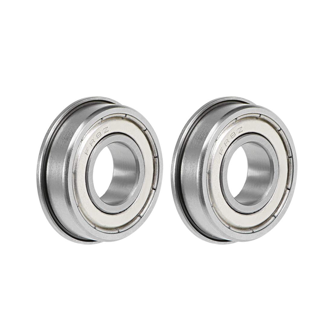 FR8ZZ Flange Ball Bearing 1/2" x1-1/8 x5/16 Double Shielded Chrome Steel Bearings 2-Pack