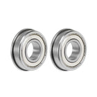 FR8ZZ Flange Ball Bearing 1/2" x1-1/8 x5/16 Double Shielded Chrome Steel Bearings 2-Pack