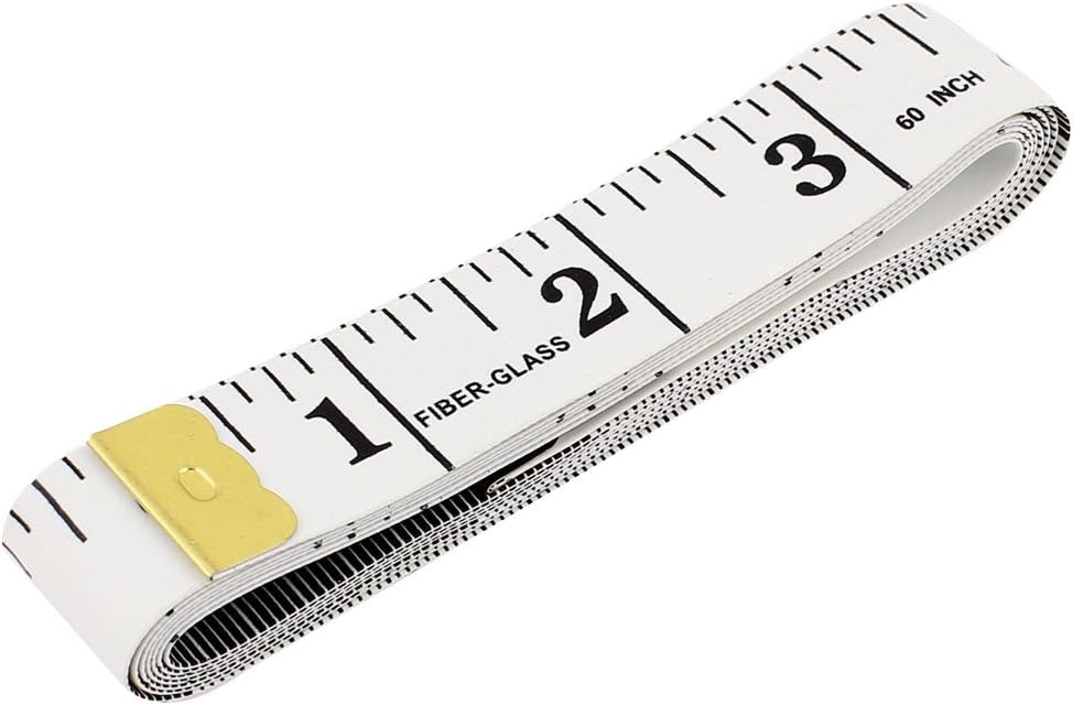 LinkMejor 150cm 60 Inch Body Measuring Sewing Cloth Tailor Tape Flat Ruler White