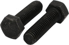 8.8 Grade M12x40mm Full Threaded Left Hand Thread Hex Head Bolt Black 2pcs