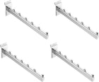 4 Pack Slat Wall Clothes Hangers, 12 Inch Ball Waterfall Slat Wall Hooks Heavy Duty Slat Wall Hooks Accessories for Clothing Retail Display, Silver