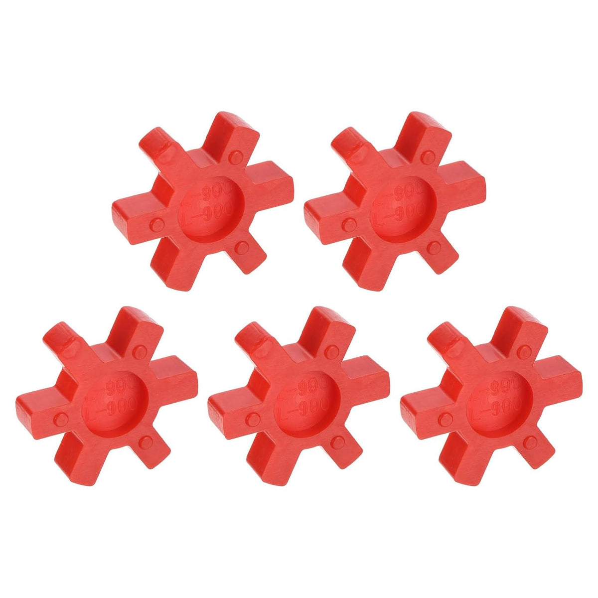 5pcs Inserimento di Cuscinetto di Masticatura L90, Inserimento Centrale di Cuscinetto di Masticatura Rigido Flessibile in Uretilene per Cuscinetto di Masticatura L, Set di Cuscinetto di Masticatura L-Jaw, Rosso