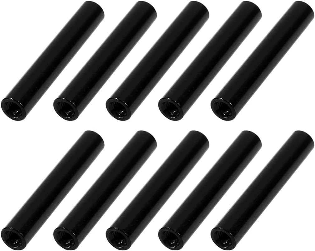 10Pcs M3 x 30mm Round Aluminum Column Alloy Standoff Spacer Stud Fastener for Quadcopter Black