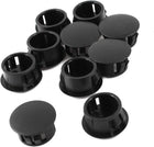 10pcs Black Plastic 16mm Diameter Snap in Type Locking Hole Button Cover 16mm x 20mm x 10mm
