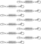 10Pcs Jewelry Clasps, Clasps Locking Closures with Lobster Clasps for Bracelet Necklace DIY Making Wedding Jewelry Accessories (Silver)