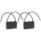 Ceiling Fan Capacitor CBB61 6uF 250V AC 2 Wires Metallized Polypropylene Film Capacitor 47x29x18mm for Electric Fan Pump Motor Generator 2Pcs