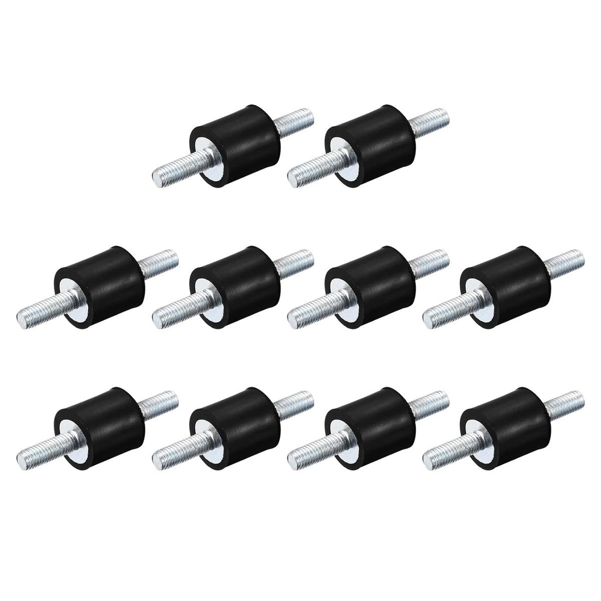 M5x15mm Rubber Mounts, 10pcs Anti Vibration Isolator Studs Shock Absorber Male for Air Compressors, Garage Motor, Diesel Engines, 15x15mm