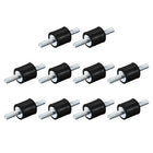 M5x15mm Rubber Mounts, 10pcs Anti Vibration Isolator Studs Shock Absorber Male for Air Compressors, Garage Motor, Diesel Engines, 15x15mm