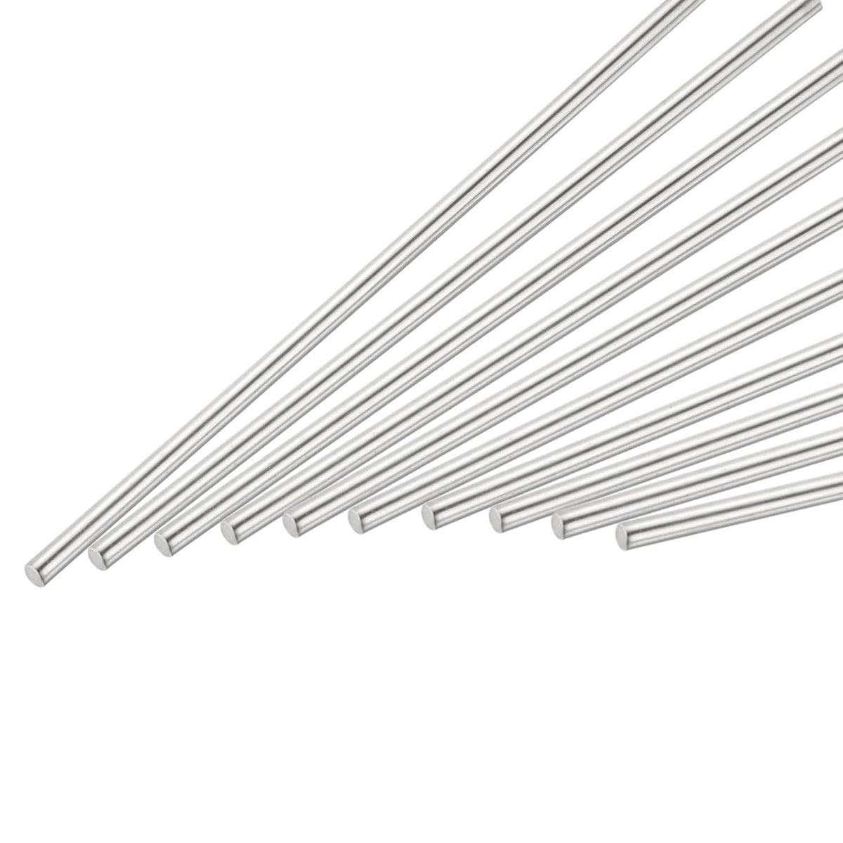 4mm x 200mm Stainless Steel Round Rod, Metal Solid Shaft Rods Lathe Bar Stock for DIY Crafts Model Car Helicopter Airplane 10pcs