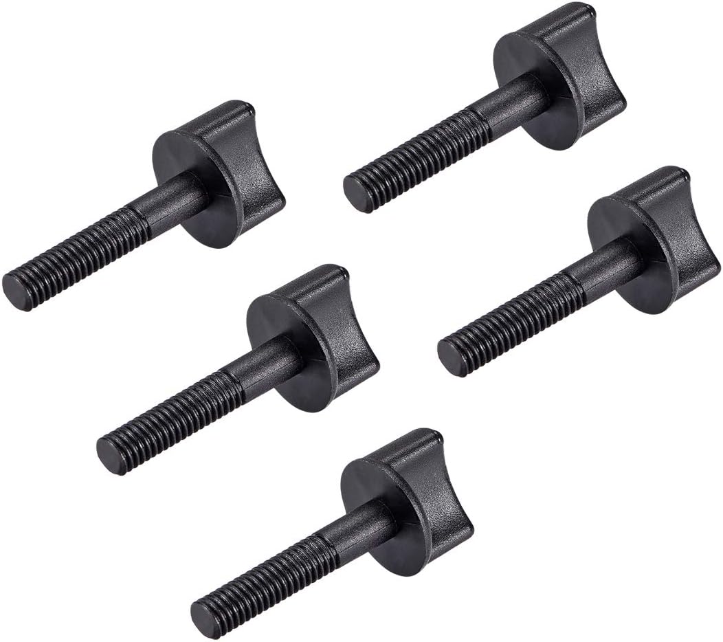 M6 x 20mm Thumb Screw Bolt 30mm Rod Hand Driven Spade Nylon Plastic Screws Metric Partial Thread for RC Model Aircraft 5 Pcs