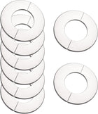 Wall Split Flange, Stainless Steel Round Escutcheon Plate for 28mm Diameter Pipe 8Pcs