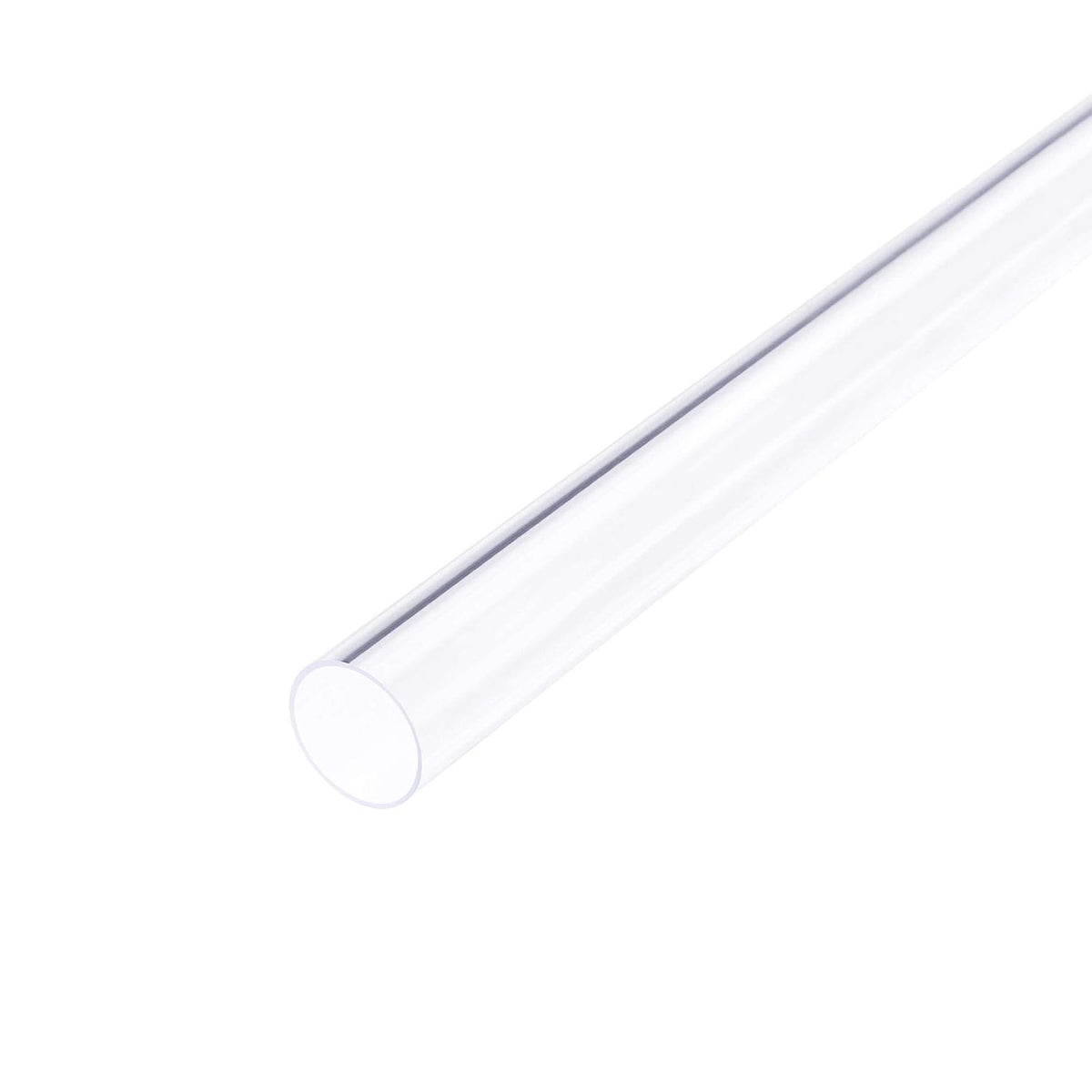 2pcs Clear Rigid PVC Pipe 15/32"(12mm) ID x 1/2"(13mm) x 1.3ft Round Tube Tubing