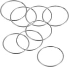 201 Stainless Steel O Ring 80mm(3.15") Outer Diameter 3mm Thickness Strapping Welded Round Rings 8pcs