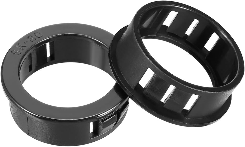 10pcs 30mm Mounted Dia Cable Hose Snap Bushing Grommet Protector Black