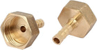 1/2BSP Female Thread 6mm Hose Barb Brass Tubing Coupler Connector Fitting 2pcs