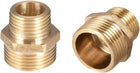 Brass Male to Male Straight Pipe Reducing Hex Fitting G1/2 x G3/4 2pcs