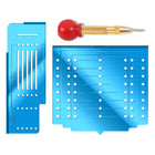 LinkMejor Cabinet Hardware Template & Center Punch for Handles Knobs Pulls