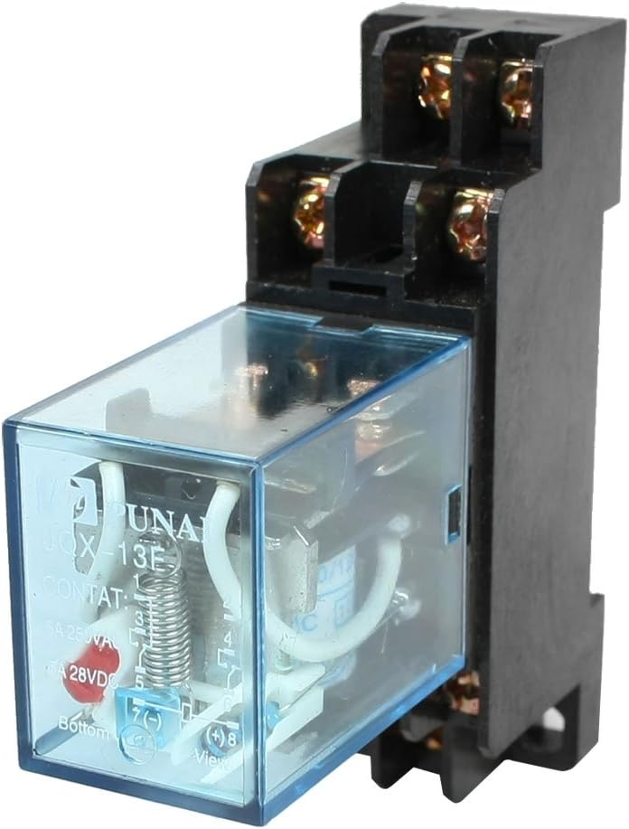 JQX-13F 110/120VAC Coil DPDT 8 Pins Electromagnetic Power Relay w DYF08A Socket