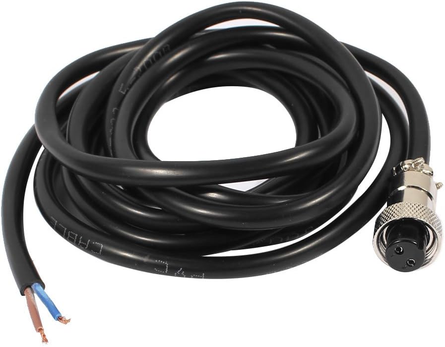 GX12 2 Pins Double Female Head Aviation Socket Connector Electrical Cable 2m