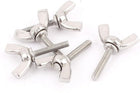 M3 Male Thread 25mm Long 304 Stainless Steel Wing Screws Bolts 5pcs