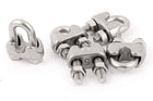 5mm 3/16 Inch Stainless Steel Wire Rope Cable Clamp Clip Fastener 5pcs