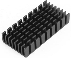 Black 50mmx25mmx10mm Rectangle Aluminium Heatsinks Cooling Cooler Fin